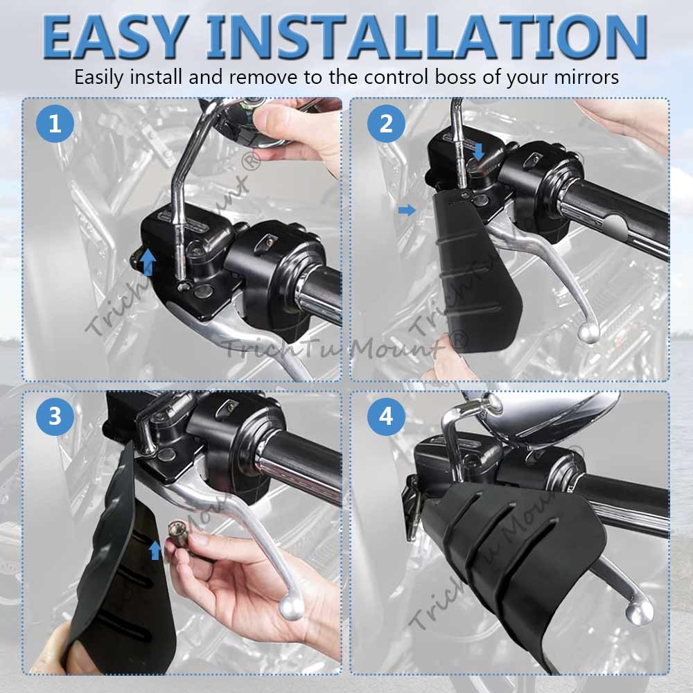Black Handguards Hand Guards Protector Wind Deflector For Harley Touring Glide