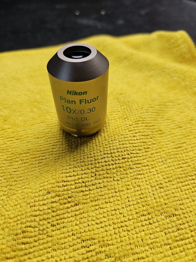 NIKON  PLAN FLUOR 10X / 0.30 Ph1 DL MICROSCOPE OBJECTIVE FOR INVERTED SCOPES