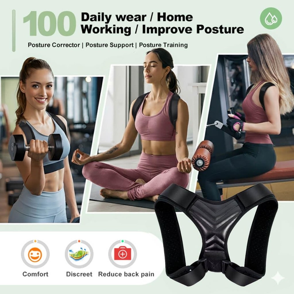 Full Back Posture Corrector For Women,Adjustable Back Brace For Posture Suppo...