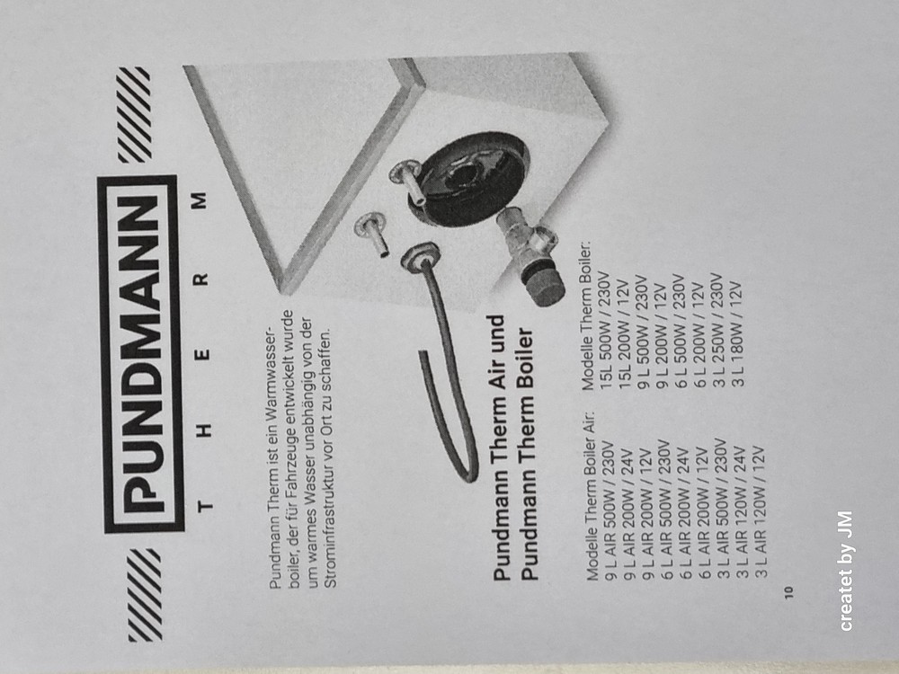 Warmwasserboiler 230V und 12V 3 Liter für Camper und Boote 2 Heizungen