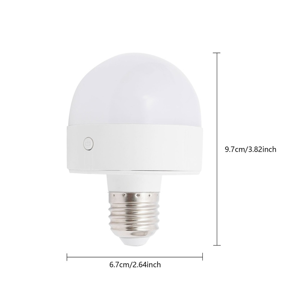 3-Color Rechargeable Light Bulb E26 Rechargeable Light Bulbs w/Remote Control