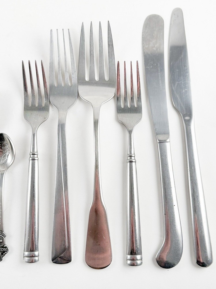 Vintage Mixed Lot Silverware Flatware Stainless Steel Serving Dinner Utensils