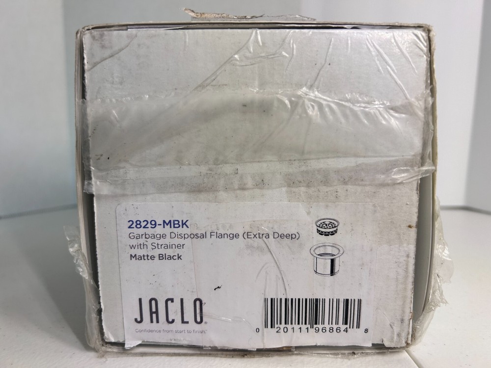 Jaclo 2829-MBK Extra Deep Disposal Flange & Strainer Matte Black RETAILS $140+