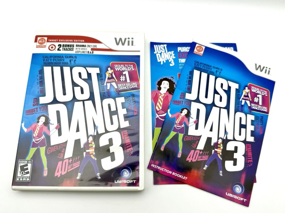 Nintendo Wii Just Dance 3 EMPTY Case w/ Manual