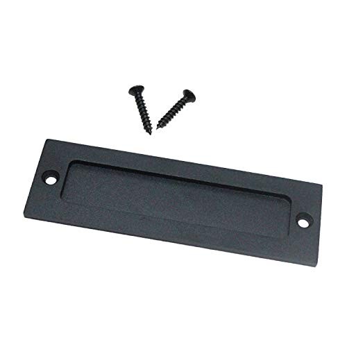 7” Barn Door Handle Finger Pull Set in | Heavy Duty Modern Simple 1 Black