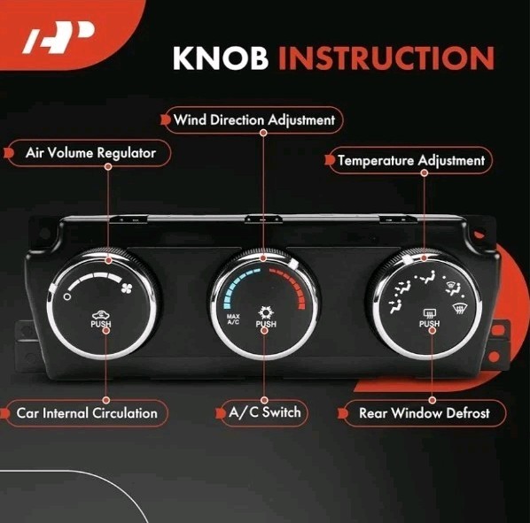 Heater Climate Control Panel Module Compatible with Dodge Ram 1500 2009-2010