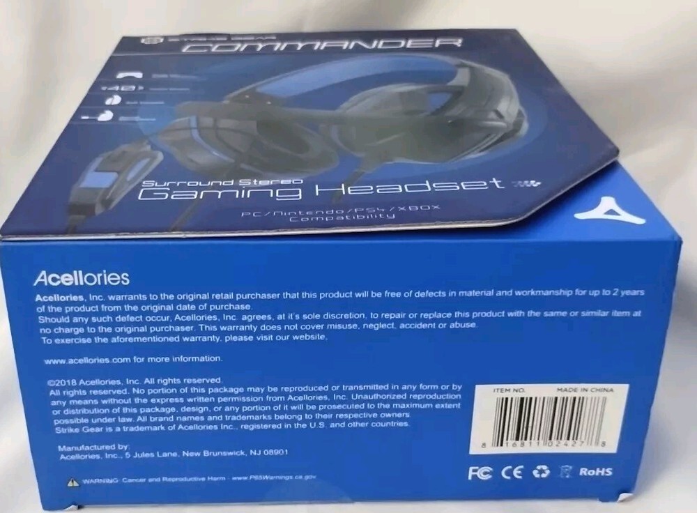 Strike Gear Gaming Headset PC/ Nintendo/ PS4/ XBOX Compatibility / NEW