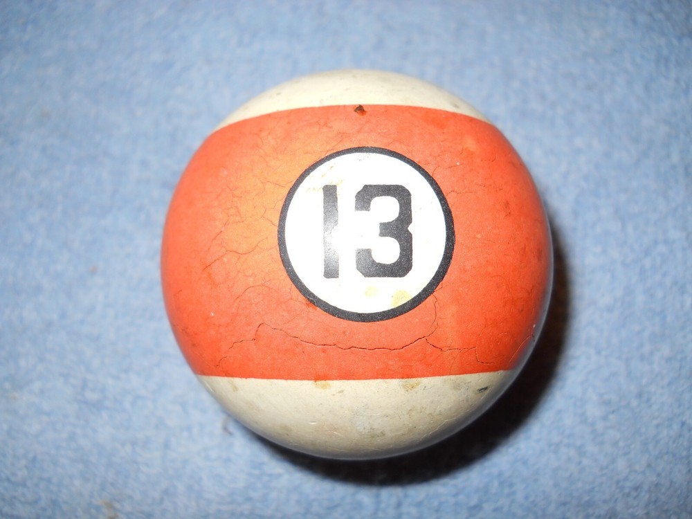 Vintage Clay Billiard Ball- #13