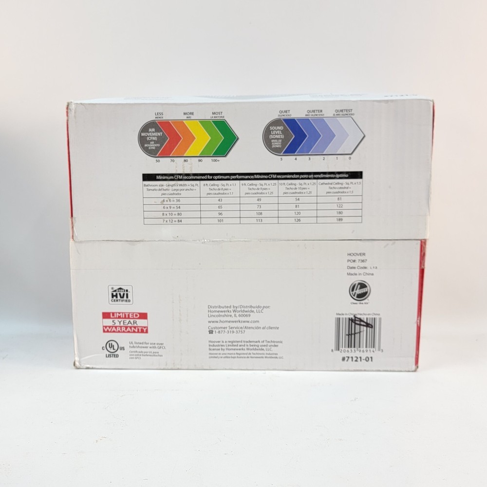 HOOVER Ventilating Bath Fan 50 CFM