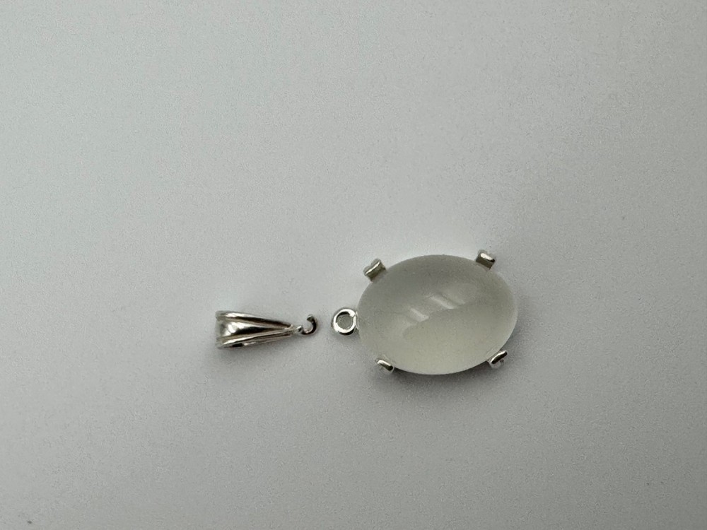 Oval Cabochon Dangle setting 925 Pre-Notched 16x12mm