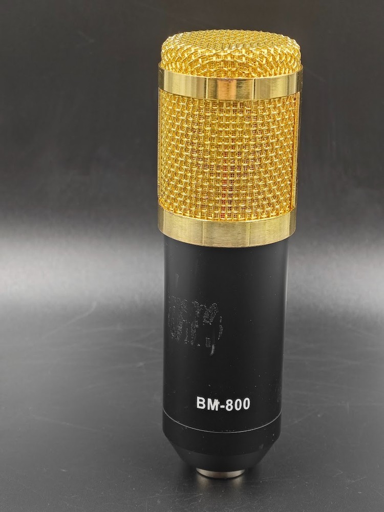 BM-800 Condenser Microphone Black/Gold Used Working