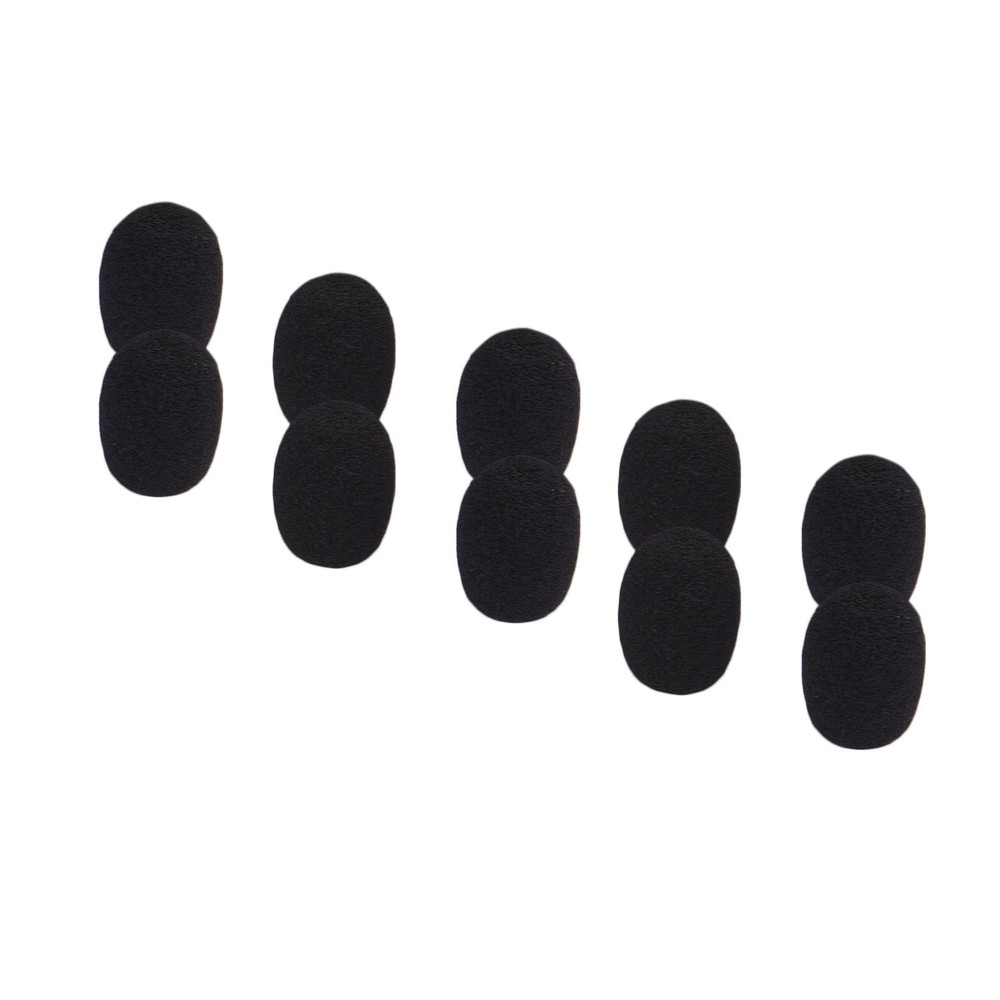 10 Pack Mini Small Size Lapel Headset Microphone Windscreen Foam Cover, Blac