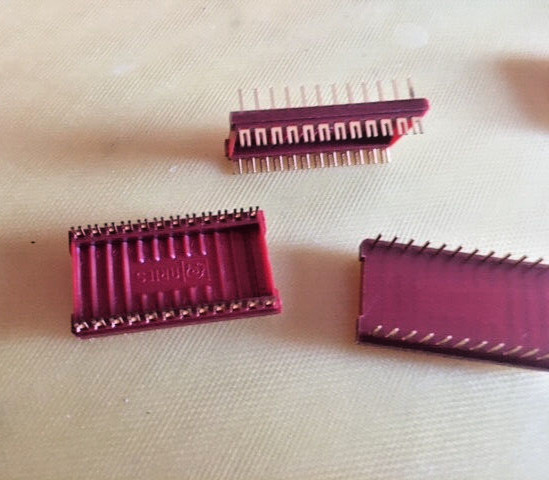 6pc Header Connector Forked 24 Position DIP, DIL GOLD ARIES 24-600-11