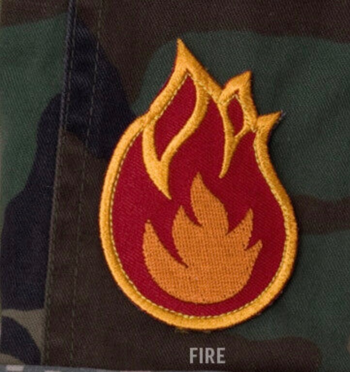 Milspec Monkey MSM Morale Patch -Fire Ball FireBall Flame Bomb EOD - FIRE color
