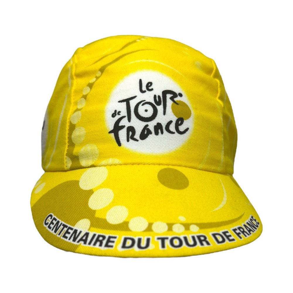 Le Tour de France Centenaire Unstructured Cycling Hat Stretch Fit Cap Yellow