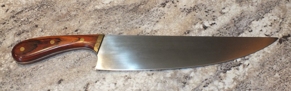Rare John Leitch Custom Etched  Large Knife 10.5" Blade