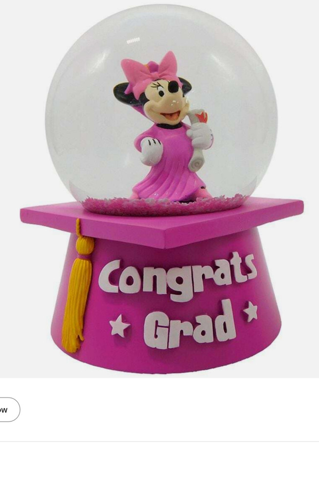 Minnie Mouse  Graduation Musical Water Globe