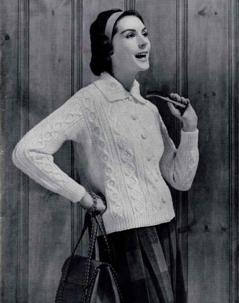 Knitting Pattern Fleisher Sweater Book Cardigans Pullovers Jackets 1961 Vintage
