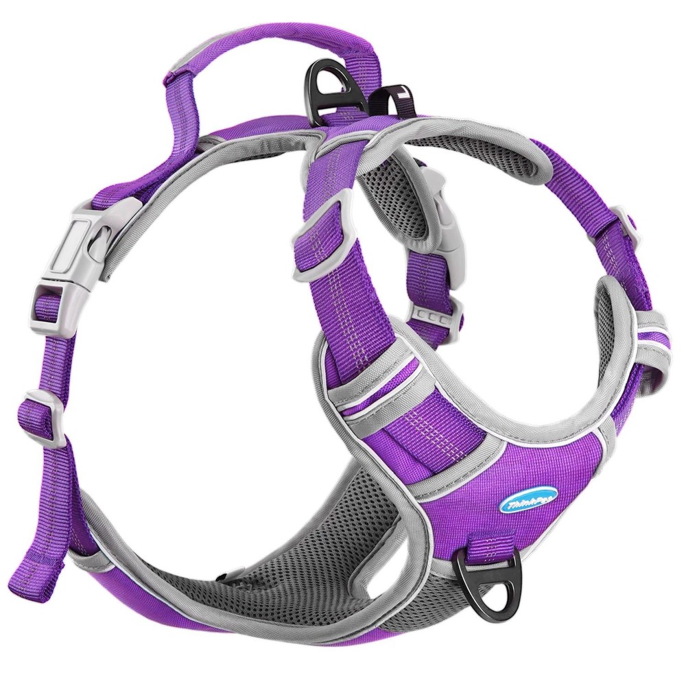 Large Dog No Pull Harness Adjustable Reflective Vest for Outdoor Activities