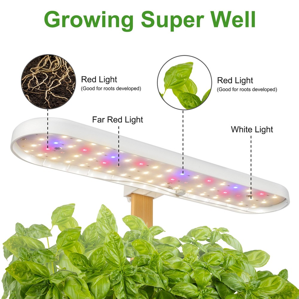 Hydroponics Growing System Smart Herb Garden with Adjustable LED Lights Sensors