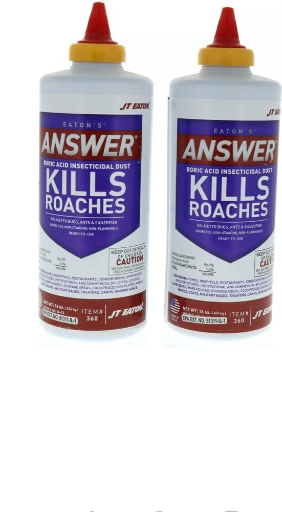 Odorless Killing Ant Silverfish Roach Insecticidal Dust 16oz ~ 2-Pack