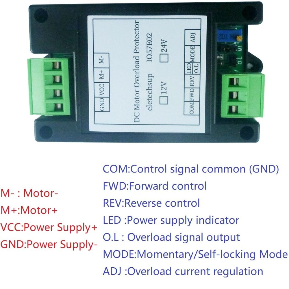 10A 20A 30A DC 12V 24V Power Brushed DC Protector Forward Reverse Controller