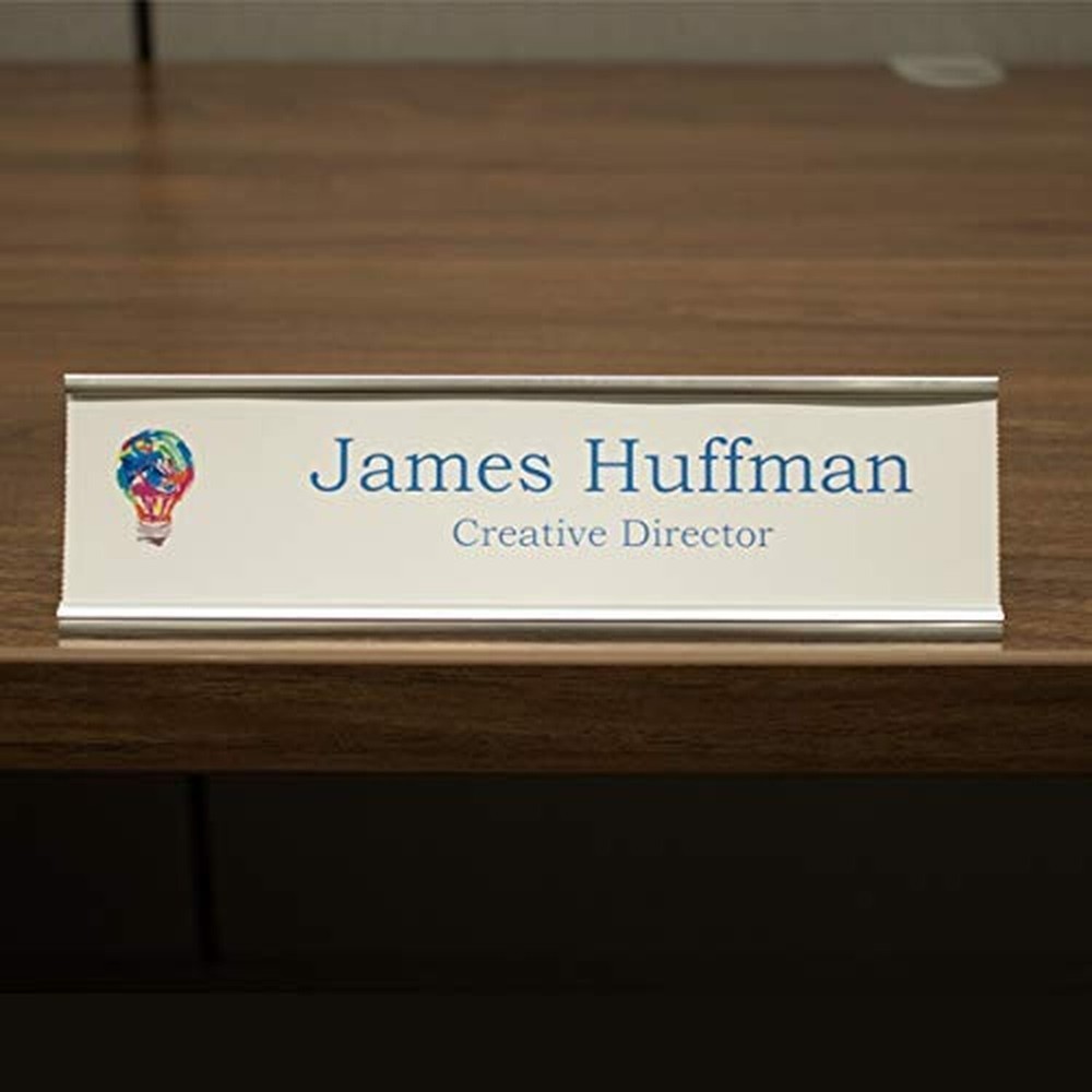 20-Pack Perforated Nameplate Inserts: 8" x 2" Size. 8" x 2" White