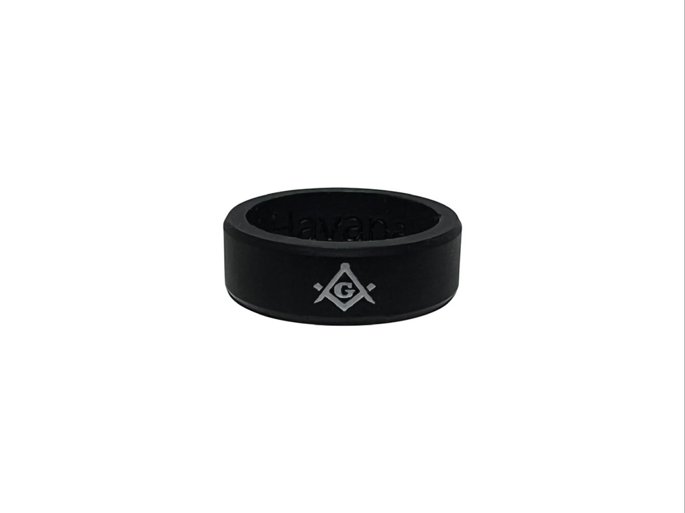 Masonic Ring Silicone Service Pack ( 4 pack backfilled in subdued black/gray)