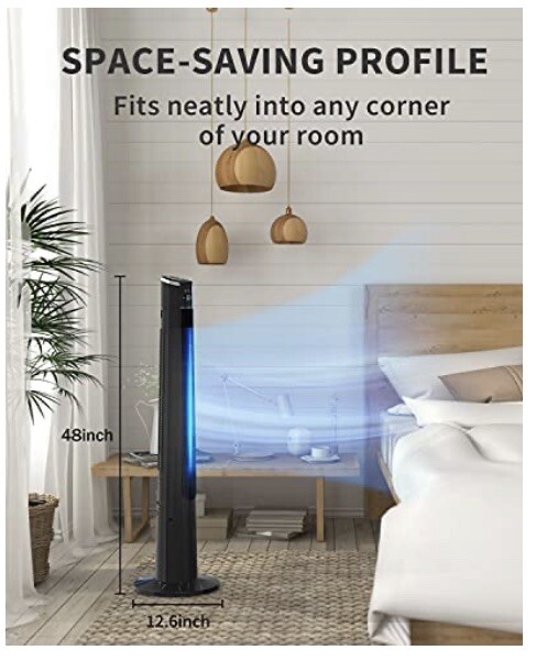 oscillating tower fan with remote