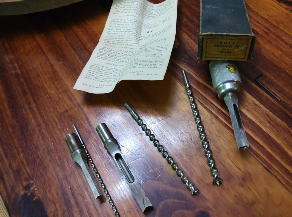 Vintage Bertram Engineering Kansas City, BULL TOOLS, Hollow Chisel Kit