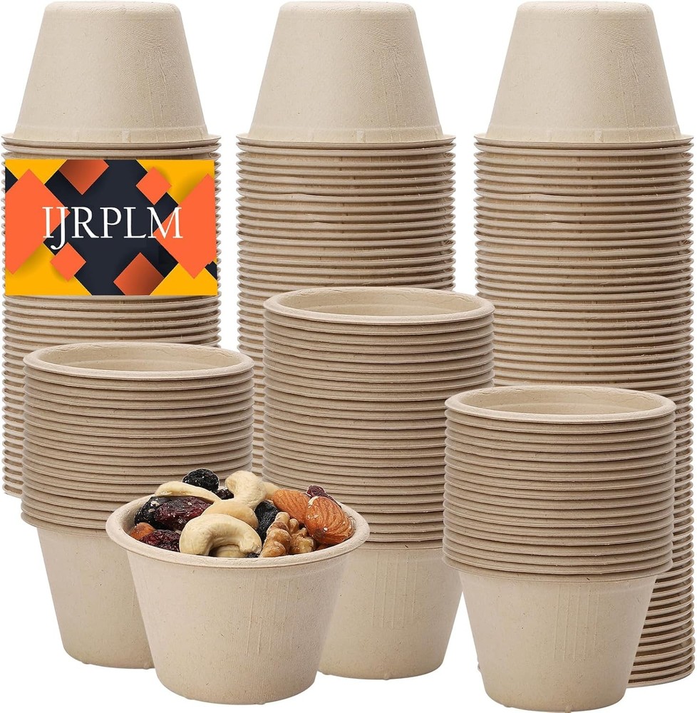 Biodegradable Paper Cups, 4 oz Disposable Portion Cups for Events