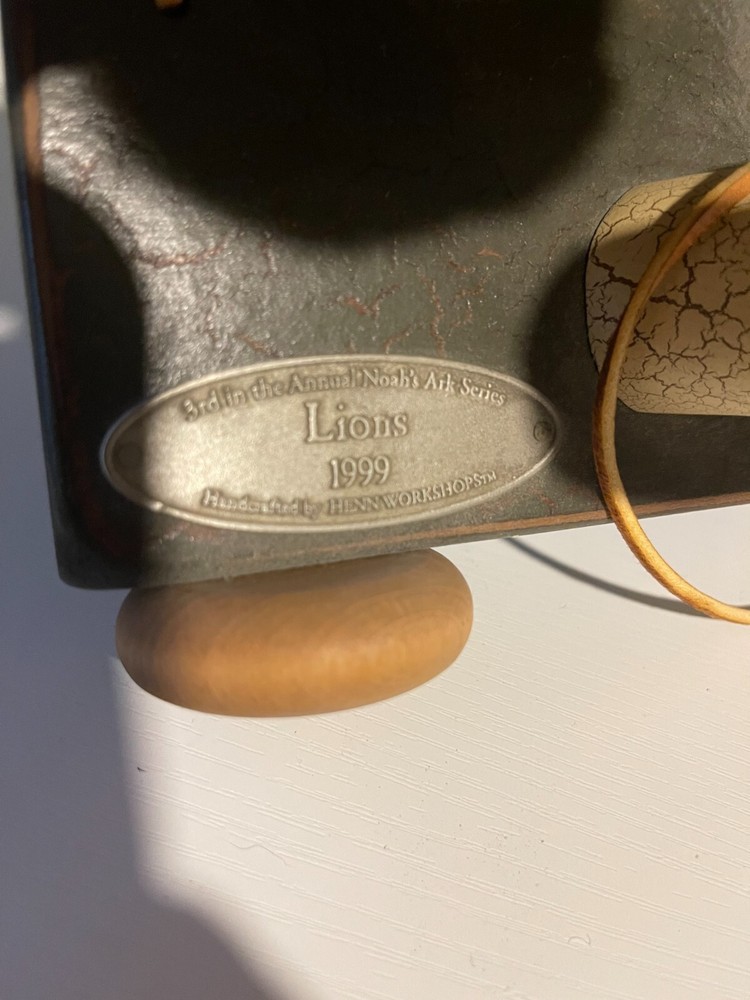 Henn Workshops Lions Pull Toy 1999 SIGNED