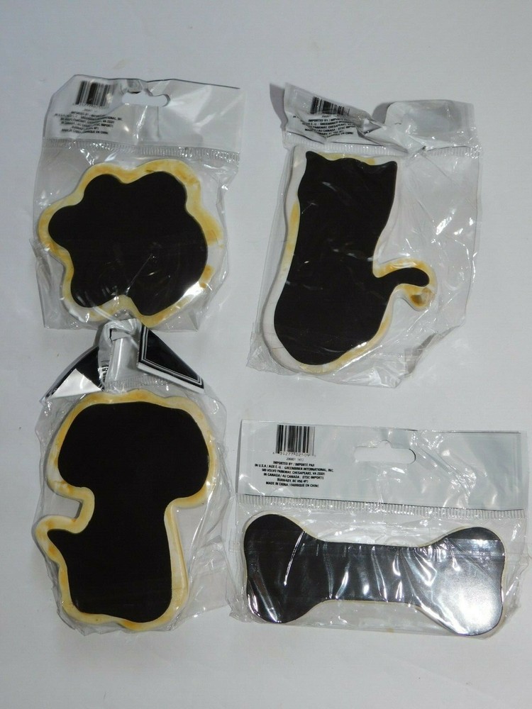 Dog Cat Pawprint Bone Magnets