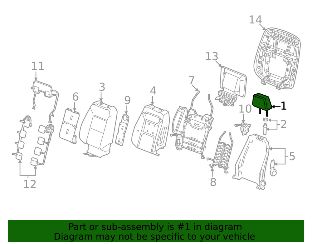 Genuine GM Headrest 85560692