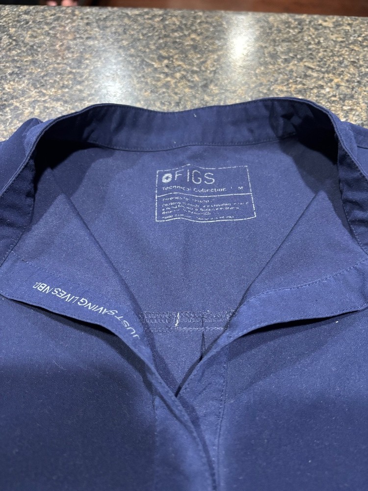 Medium Navy Blue Figs Scrub Set- Technical Collection