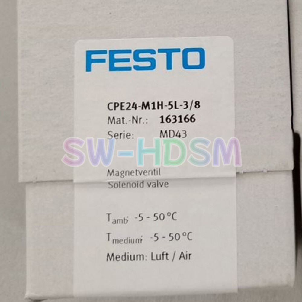 1PCS Brand New Festo CPE24-M1H-5L-3/8 163166 Solenoid Valve Freight Free