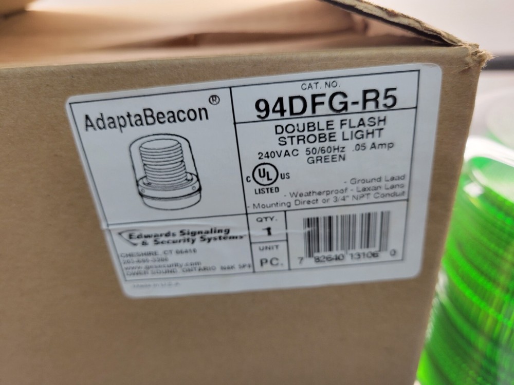 Edwards AdaptaBeacon 94DFG-R5 Double Flash Strobe Light.