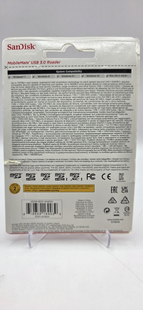 SanDisk MobileMate USB 3.0 microSD Card Reader Compact Durable Fast Transfer