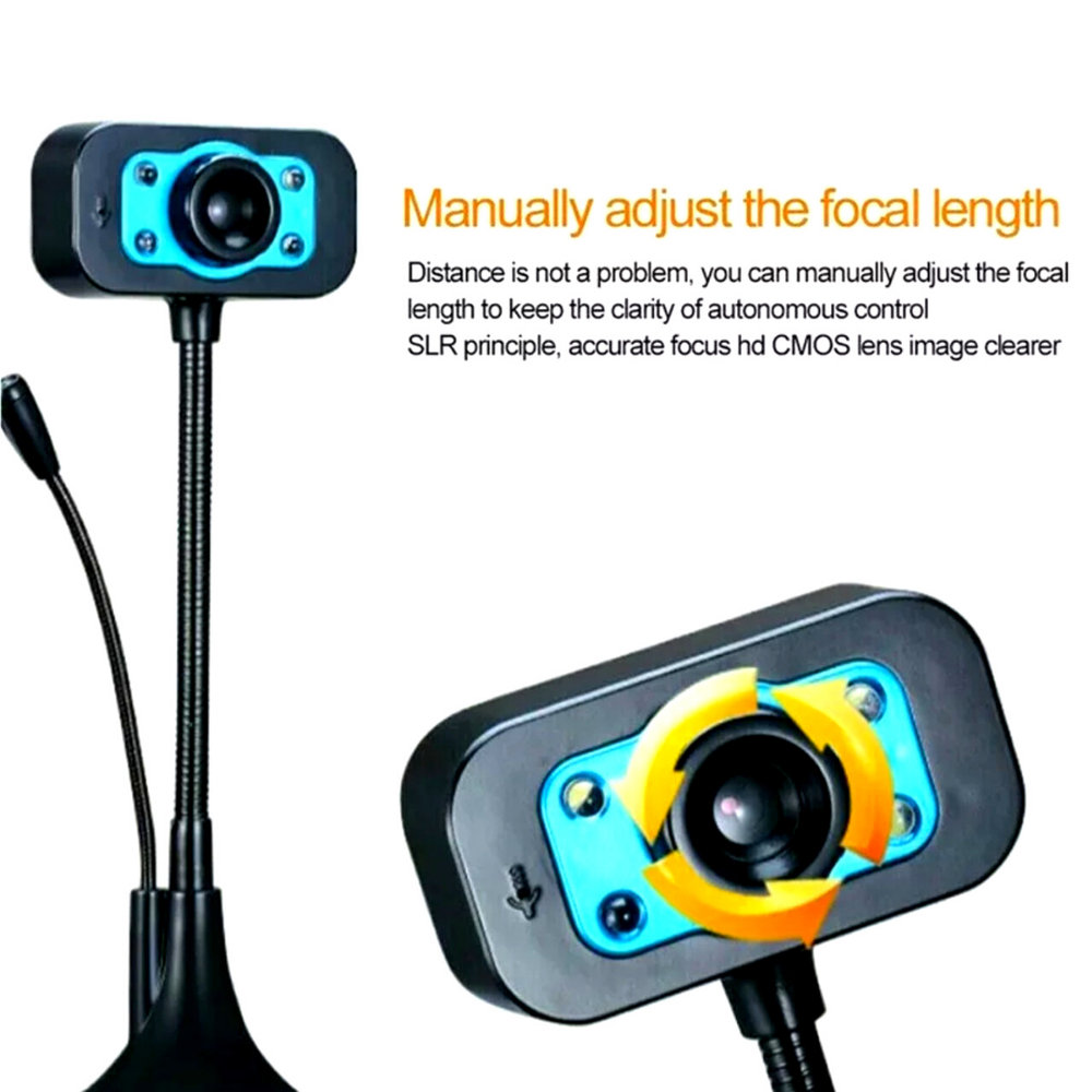 Camara Web Para PC Laptop Computadora Full HD USB Con Microfono Streaming Webcam