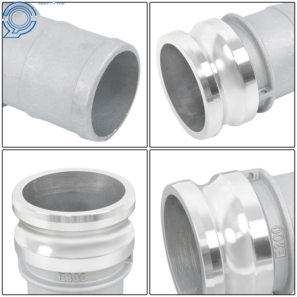 2 Pcs 3" Aluminum Camlock Type E Adapter Universal Hose Connection Kit