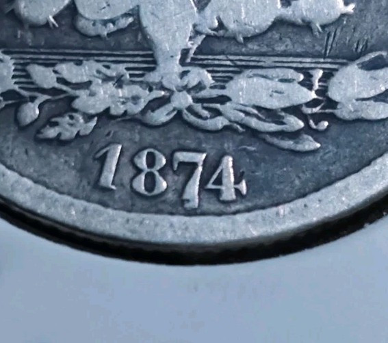 Mexico 1874 50 Centavos Ho R Hermosillo Mint