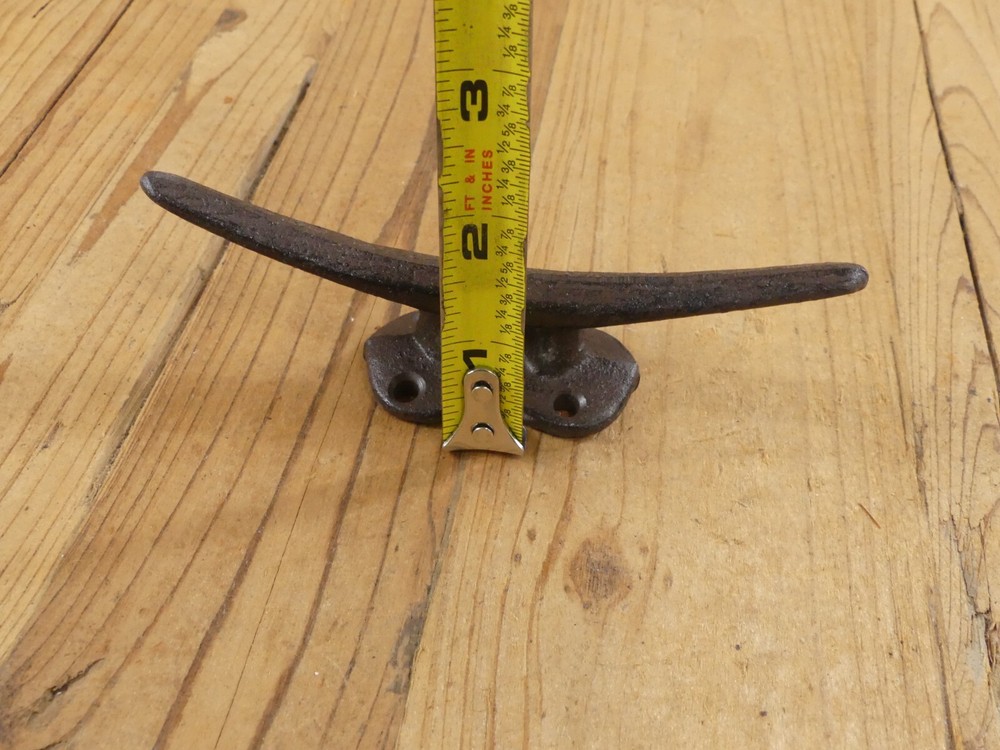 8 Cleat Boat Hooks Handles Pulls Cast Iron Dock Nautical Decor Rustic Finish