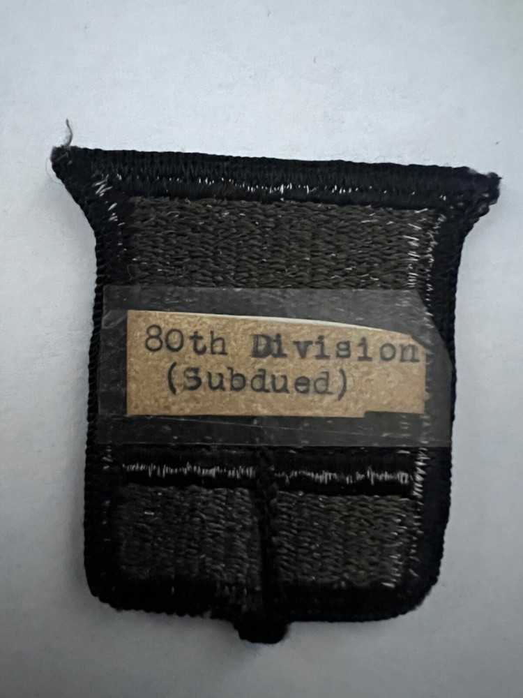 80th Division Subdued US Army Patch