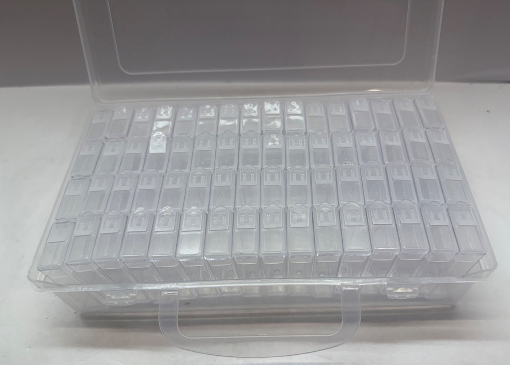 Plastic Bead Organizer with 64 Removable Bead Containers