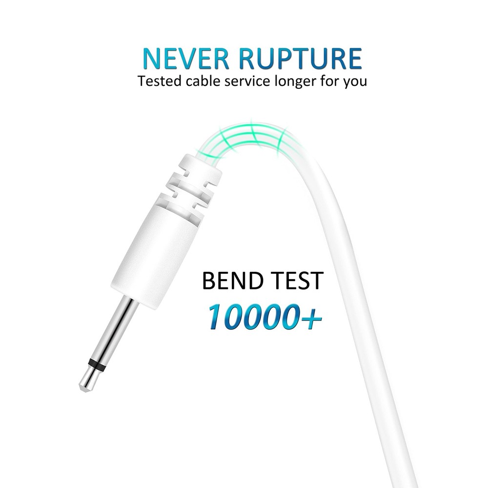 FARSEOMIX DC Charging Cable, 2.7ft Replacement 3ft (100cm), White