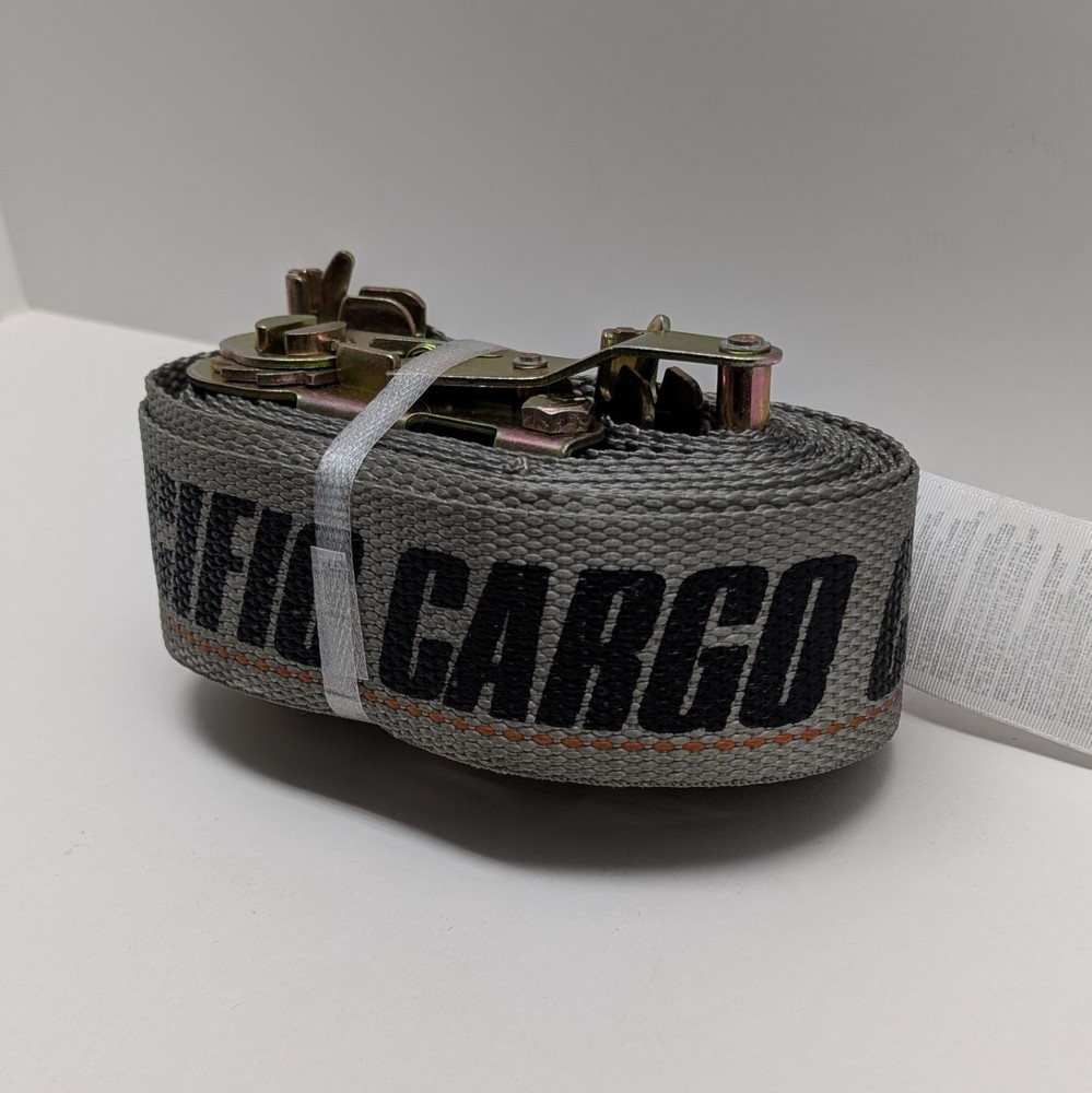 Pacific Cargo Control Ratchet Strap 2x16 WLL 1000 lbs. GRAY