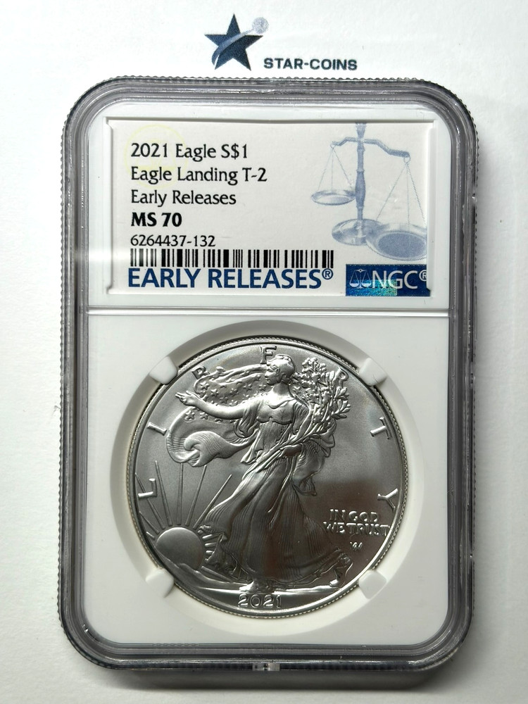 2021 Silver Eagle T2 NGC MS70 Early Releases