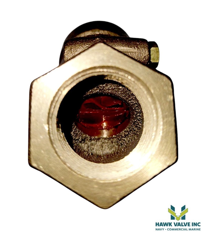 1" BRONZE CL 125 Y-PATTERN THREADED BRONZE DISC CHECK VALVE NL7300A / T-413-B