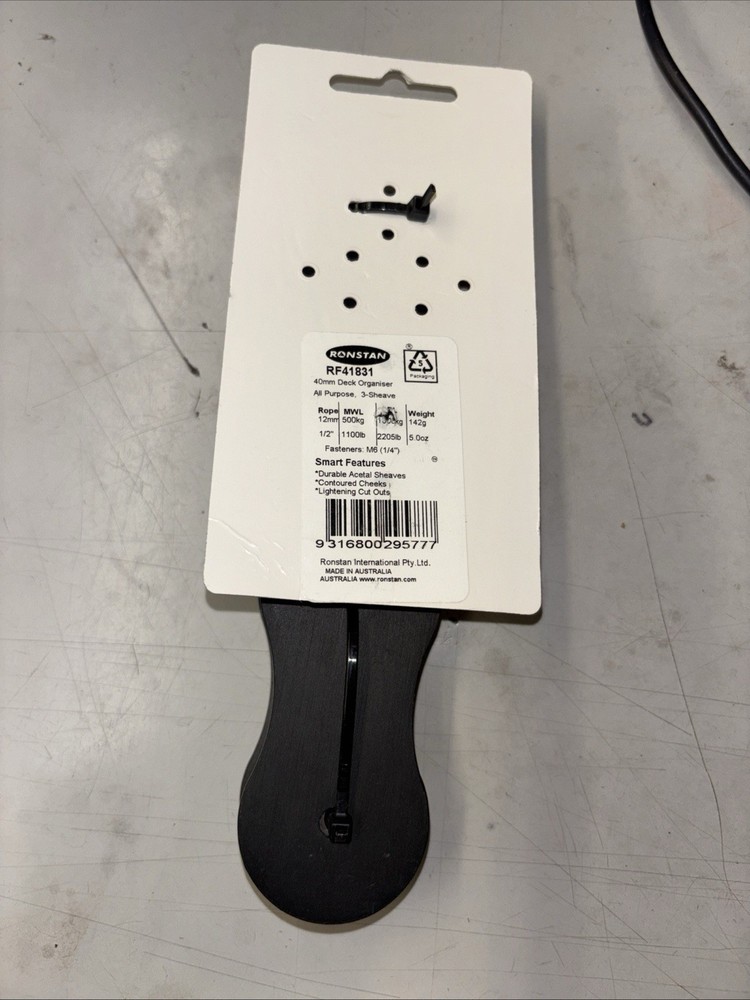 NEW RONSTAN RF41831 40mm Deck Organizer 3 Sheave
