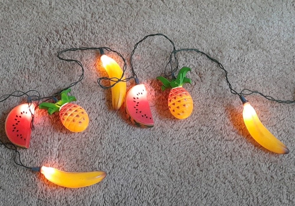 Slice-O-Lite Fruit Sting Lights Retro Vintage Novelty Complete Tested